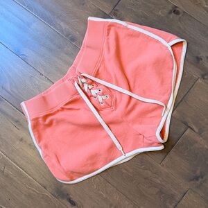 Aerie Coral Lace-Up Athletic Shorts